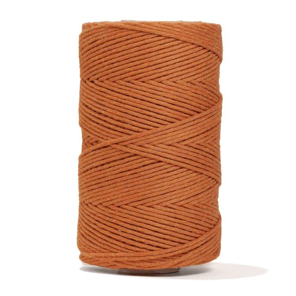 SOFT COTTON CORD ZERO WASTE 2 MM - 1 SINGLE STRAND - COPPER COLOR Hot on Sale