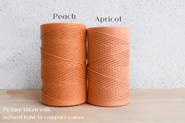 SOFT COTTON CORD ZERO WASTE 4 MM - 1 SINGLE STRAND - PEACH COLOR Cheap - Image 2