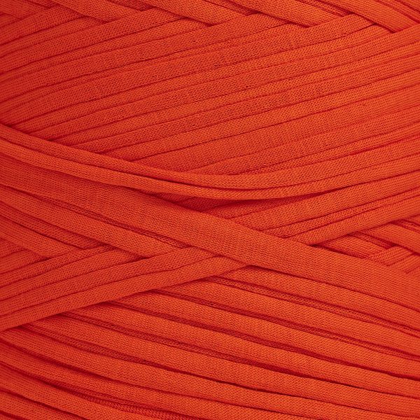 Recycled T-Shirt Fabric Yarn - Orange Color Sale - Image 2