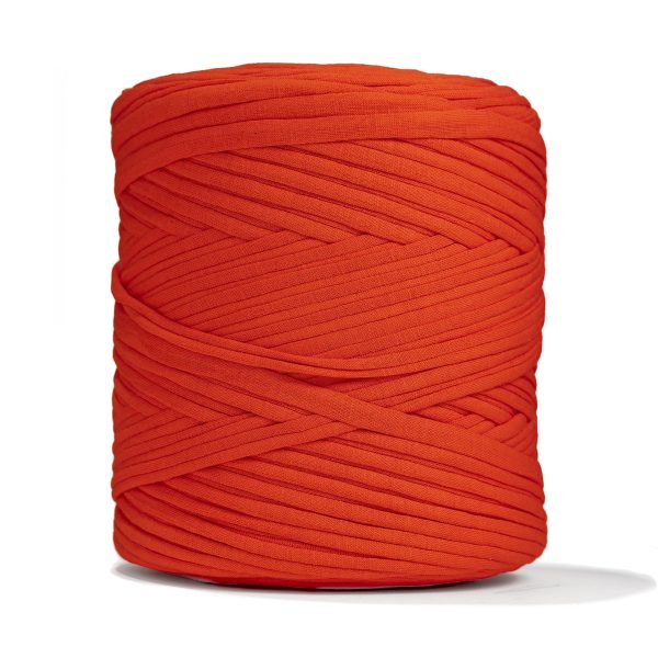 Recycled T-Shirt Fabric Yarn - Orange Color Sale