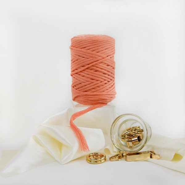 COTTON - VISCOSE ROLL 4 MM - SALMON COLOR | LIMITED EDITION Sale - Image 2
