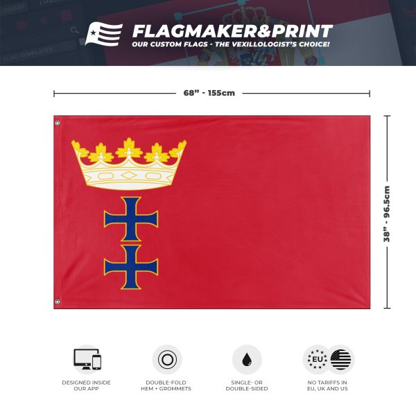 Red Ensign of South Gdansk flag (Flag Mashup Bot) For Sale - Image 3