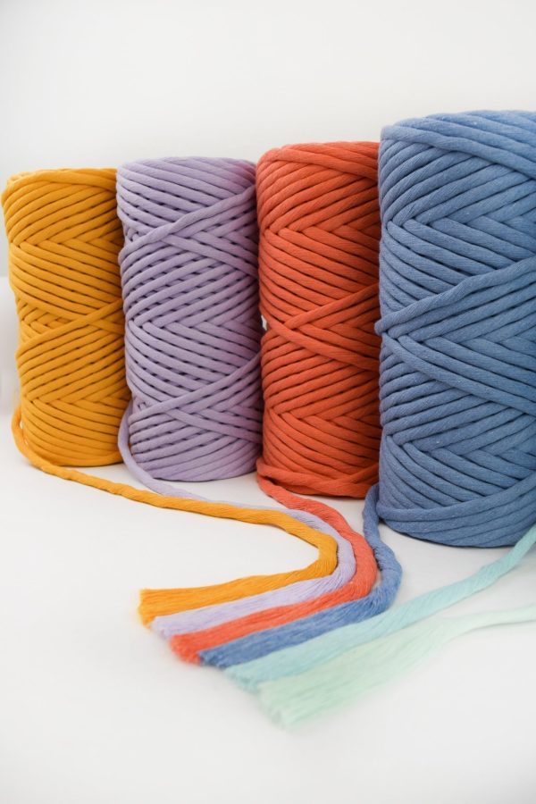 JUMBO SOFT COTTON CORD ZERO WASTE 8 MM - 1 SINGLE STRAND - LILAC COLOR For Cheap - Image 5