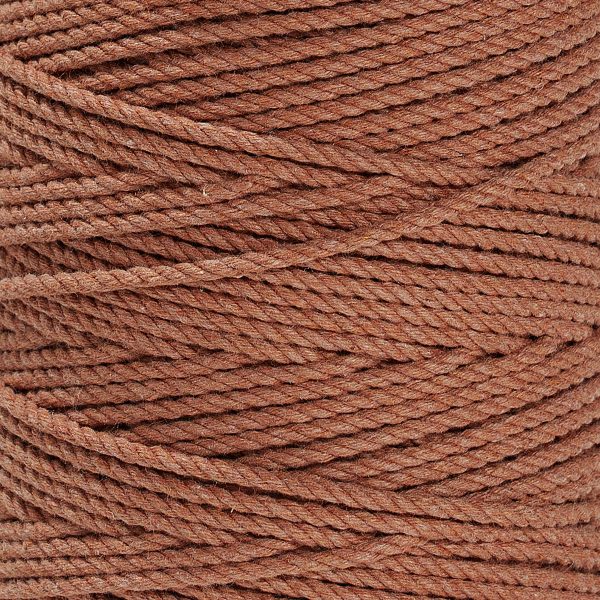 COTTON ROPE ZERO WASTE 2 MM - 3 PLY - CANYON COLOR Online now - Image 2