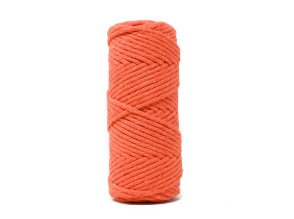 BASIC COTTON CORD ZERO WASTE 3 MM - 1 SINGLE STRAND -  ORANGE COLOR For Sale