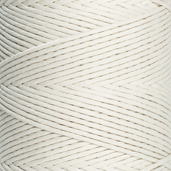 SOFT COTTON CORD ZERO WASTE 4 MM - 1 SINGLE STRAND - NATURAL COLOR Sale - Image 5