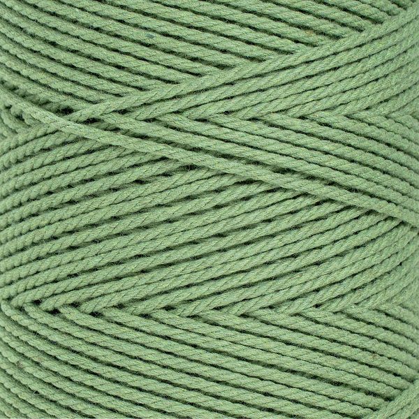 COTTON ROPE ZERO WASTE 2 MM - 3 PLY - CACTUS COLOR Cheap - Image 2