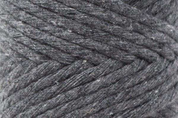 BASIC COTTON CORD ZERO WASTE 3 MM - 1 SINGLE STRAND -  CHARCOAL COLOR Cheap - Image 2