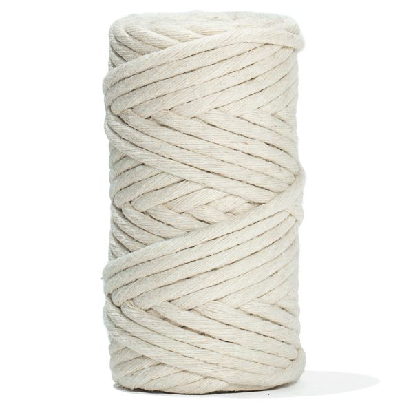 SOFT COTTON CORD ZERO WASTE 4 MM - 1 SINGLE STRAND - NATURAL COLOR Sale - Image 4