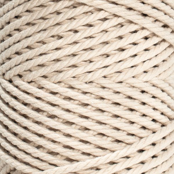 COTTON ROPE ZERO WASTE 3 MM - 3 PLY - ALMOND COLOR Discount - Image 2