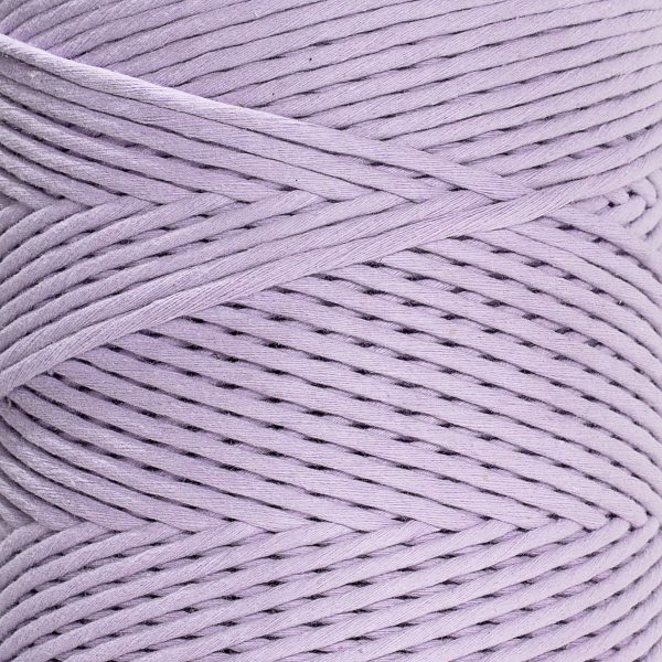 SOFT COTTON CORD ZERO WASTE 4 MM - 1 SINGLE STRAND - LILAC COLOR Sale - Image 2