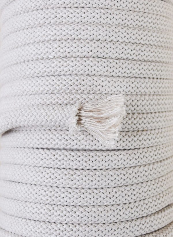BRAIDED COTTON CORD ZERO WASTE 10 MM - MINK COLOR Online - Image 2