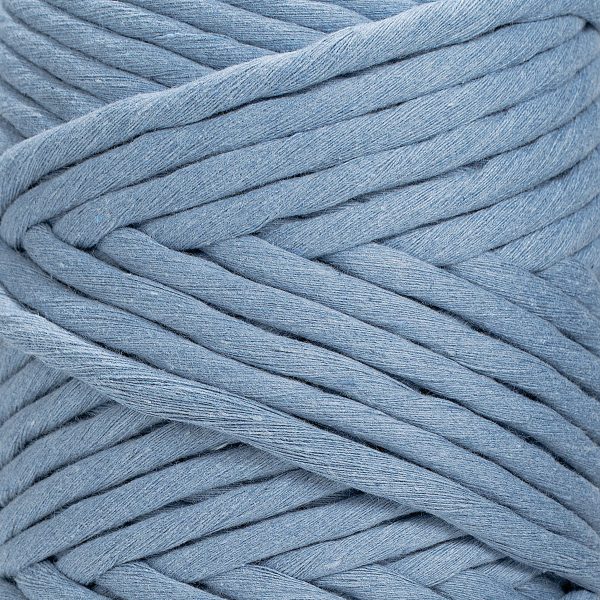 JUMBO SOFT COTTON CORD ZERO WASTE 8 MM - 1 SINGLE STRAND - POWDER BLUE COLOR Online - Image 2