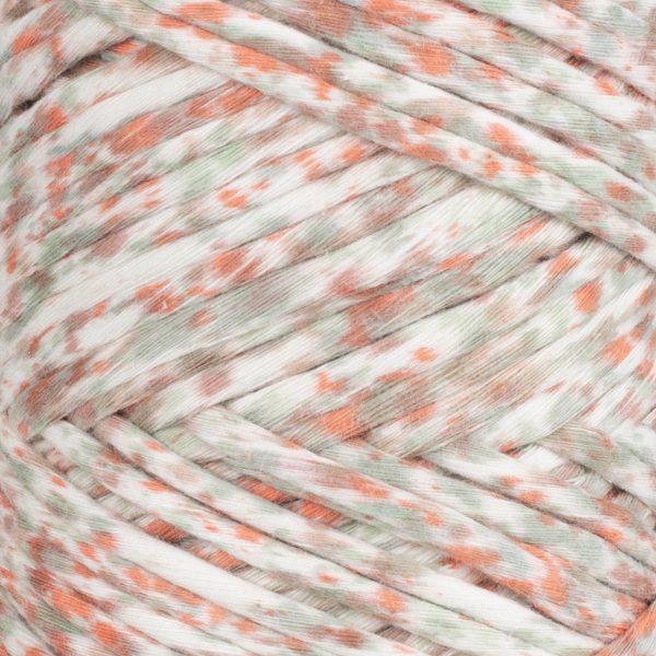 Hand Painted Confetti Soft Cotton Cord 4mm - 1 Single Strand - Cardinal For Sale - Image 2