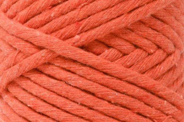 BASIC COTTON CORD ZERO WASTE 3 MM - 1 SINGLE STRAND -  ORANGE COLOR For Sale - Image 2
