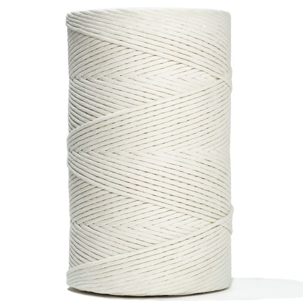 SOFT COTTON CORD ZERO WASTE 4 MM - 1 SINGLE STRAND - NATURAL COLOR Sale