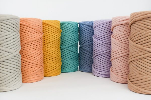 JUMBO SOFT COTTON CORD ZERO WASTE 8 MM - 1 SINGLE STRAND - OCHER COLOR Supply - Image 3