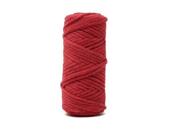 BASIC COTTON CORD ZERO WASTE 3 MM - 1 SINGLE STRAND - RED COLOR Discount