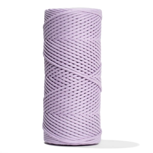 SOFT COTTON CORD ZERO WASTE 4 MM - 1 SINGLE STRAND - LILAC COLOR Sale - Image 3