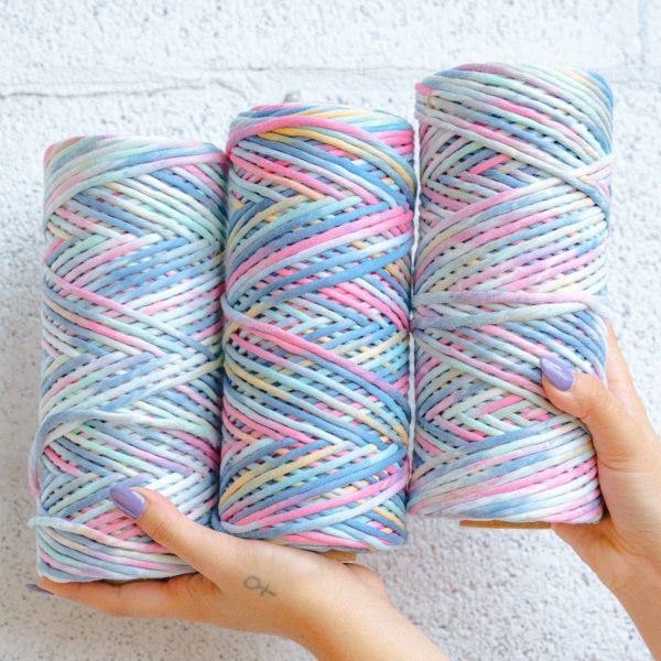 Hand Painted Soft Cotton Cord 4mm - 1 Single Strand - Unicorn Cheap - Image 3