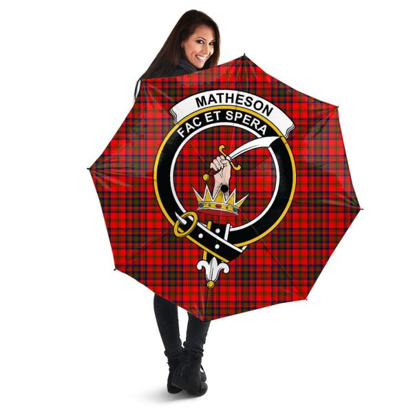 Matheson Modern Tartan Crest Umbrella For Sale - Image 2