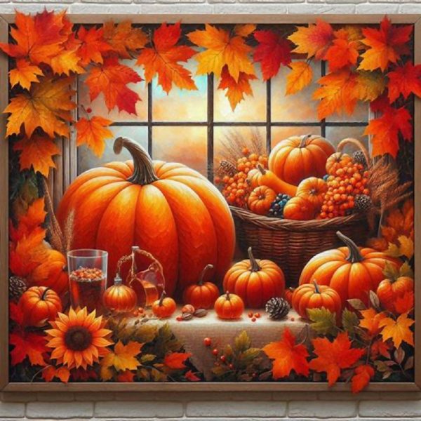 Pumpkins and Autumn Leaves #1 Supply - Image 4