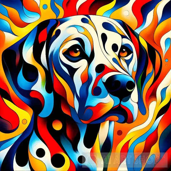 Abstract Colorful Dog Sale